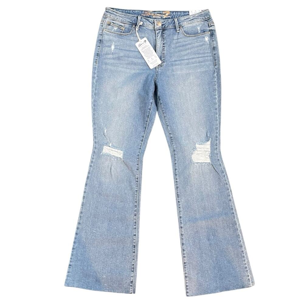 SEVEN7 NWT distressed Felicity flare jeans | 12